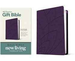 Premium Gift Bible NLT, Petals (LeatherLike Purple) - Tyndale
