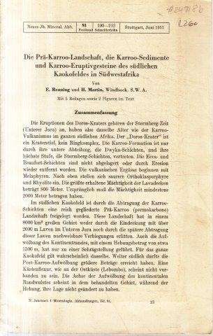Die Pra-Karroo-Landschaft, die Karroo Sedimente und Karroo-Eruptivgesteine (Pamphlet)