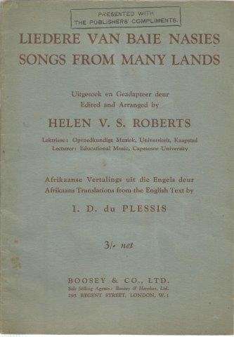 Liedere van Baie Nasies - Songs from Many Lands (Pamphlet)