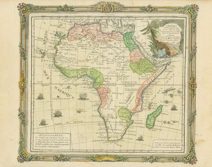 Map of L'Afrique (Brion de la Tour & Desnos, 1766) - de la Tour, Brion & Desnos
