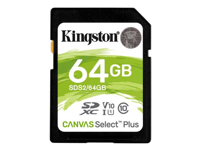 KINGSTON 64GB SDXC CANVAS SELECT PLUS 100R C10 UHS-I U1 V10