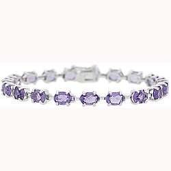 Glitzy Rocks Sterling Silver Amethyst Bracelet
