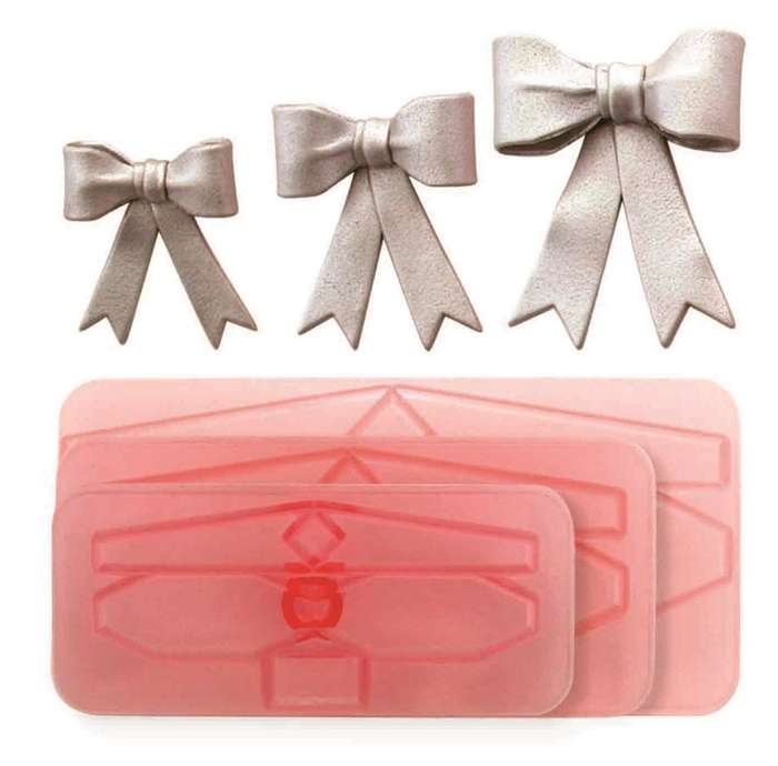 JEM Large Bows Icing Cutter Cut Out Sugarcraft Cake Decorating Tool Set Of 3