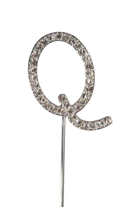 Culpitt Q Diamante Letter Topper Wedding Anniversary Birthday Cake Decorations