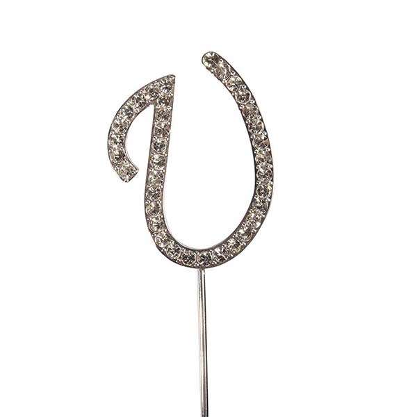 Culpitt U Diamante Letter Topper Wedding Anniversary Birthday Cake Decorations