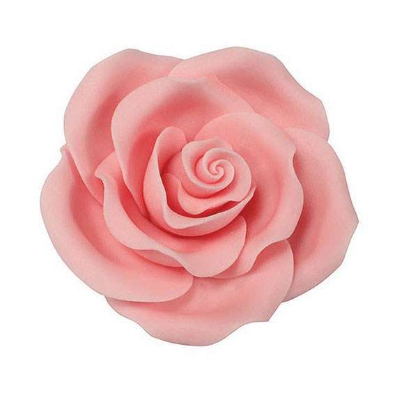 Culpitt LIGHT PINK 50mm LRG Edible Sugar Soft Roses Wedding Cup Cake Decoration