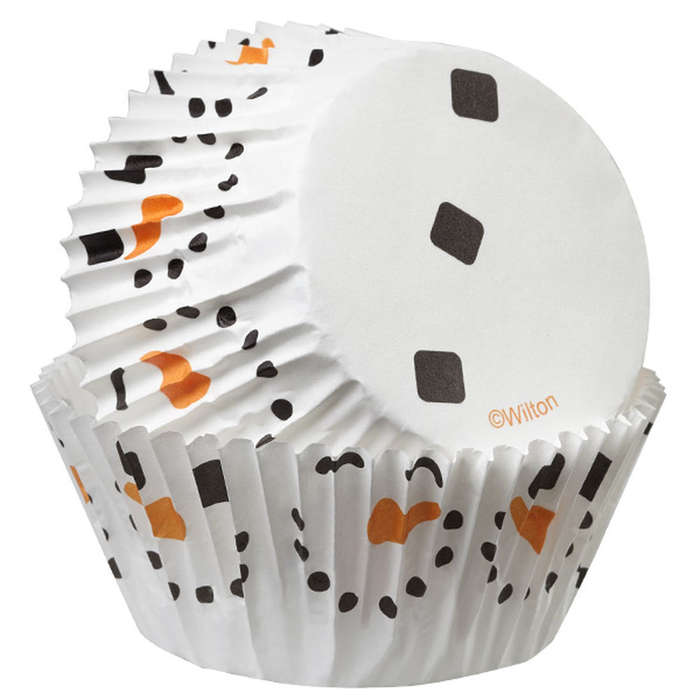 Wilton 50 Happy Snowman Face Standard Christmas Muffin Paper Cupcake Cup Cases