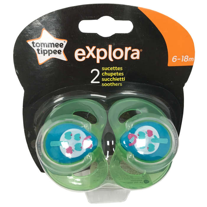 TOMMEE TIPPEE Explora 6-18 month Baby Boy 2x BPA Free Latex Cherry Teat Soother
