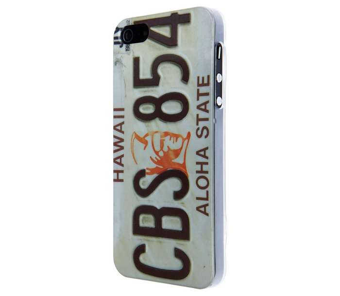 SkillFWD Hard Case for Apple iPhone 5 with Hawaii Car Numberplate Design