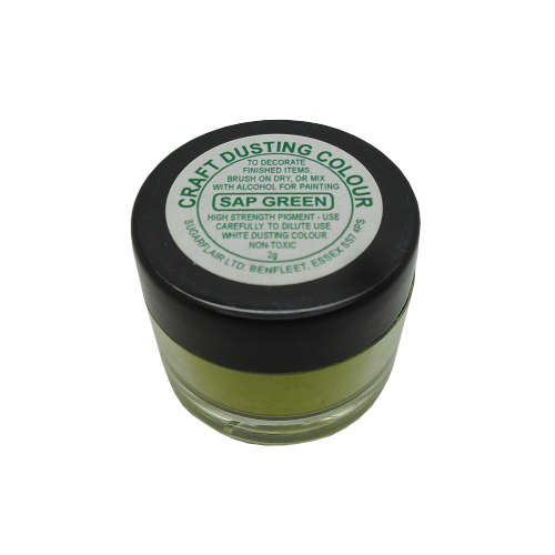 Sugarflair SAP GREEN Craft Dusting Colour Powder Decorating 2 g Non-Toxic