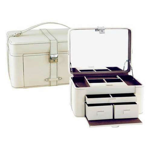 AB Collezioni Womens Ladies Magnolia Leather Jewellery Box Case Great Gift Idea