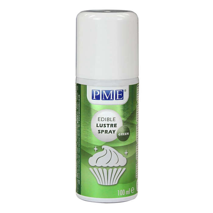 PME 100ml GREEN Edible Lustre Spray Food Fondant Icing Colouring Cup Cake Decor