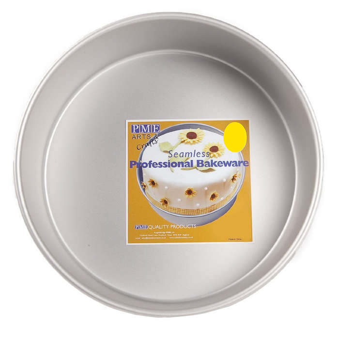 PME Anodised Aluminium Round Cake Baking Oven Tin Pan Tray 16x3 ` Inch Deep