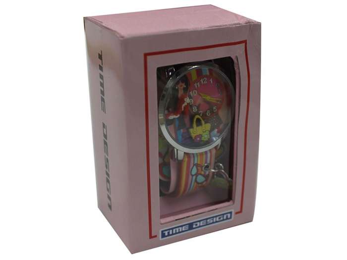 Time Design Kids Girls Watch Keyring Gift Set Stylish Colourful