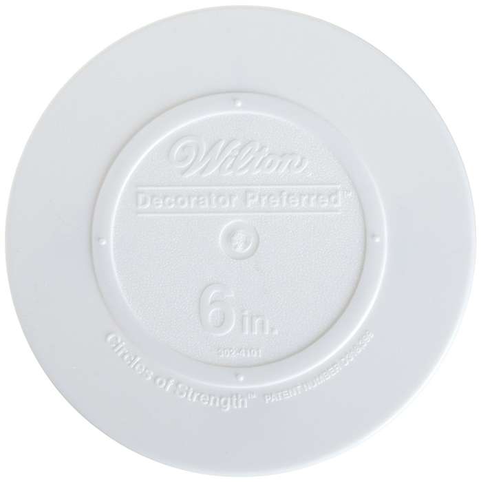 Wilton 6" White Smooth Edge Round Separator Party Cake Plate Preferred Decorator