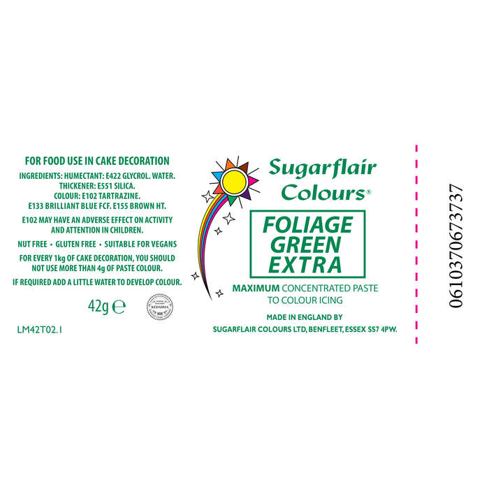 Sugarflair Maximum Concentrated Paste Food Colouring 42g - Foliage Green Extra