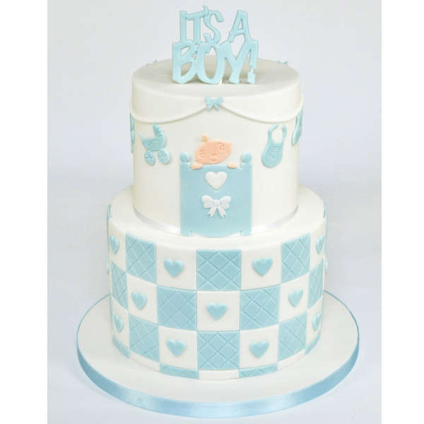 FMM It`s A Boy Icing Cutter Fondant Cake Baby Birth Christening Cutting Tool
