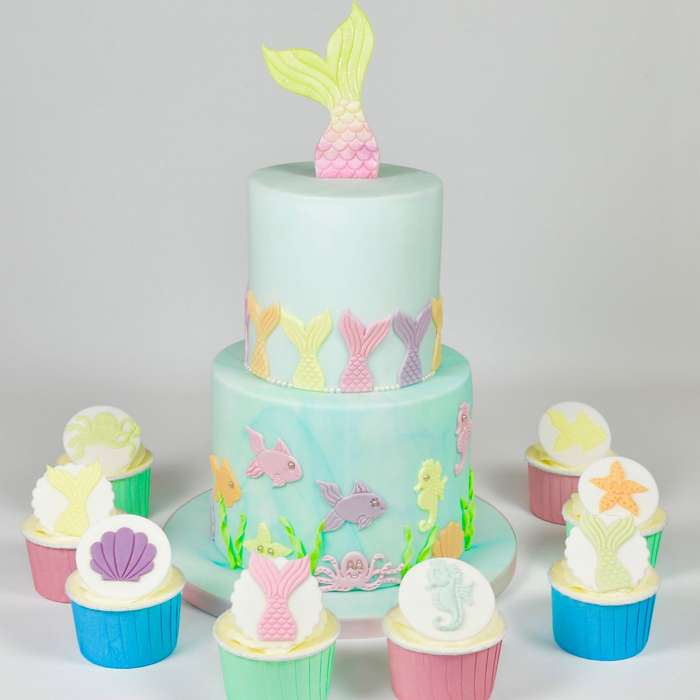 FMM Mermaid Tails Icing Cutter Fondant Underwater Ocean Enchanted Cutting Tool