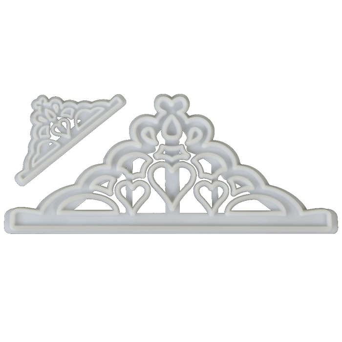 FMM Cutter Tiara Fondant Icing Cutting Tool For Cake Decoration - Set of 2
