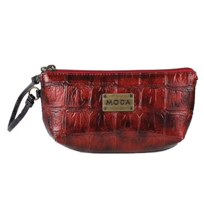 Moda Sarah Ladies Womens Petite & Elegant Wrist Purse Wallet Pouch - Red