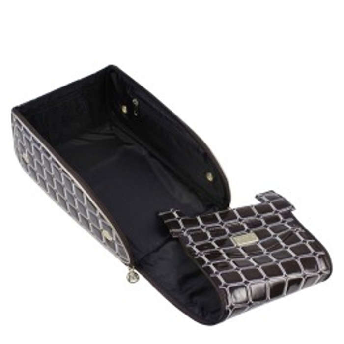 Moda Marisa Ladies Large Golf Shoe Bag Case Pouch With 3 Pockets - Gold Rush