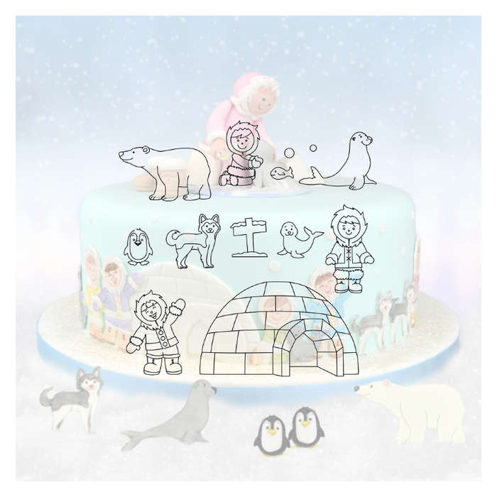 Patchwork Cutters Igloo Set Sugarcraft and Cake Decoration Embossing Cutter Tool