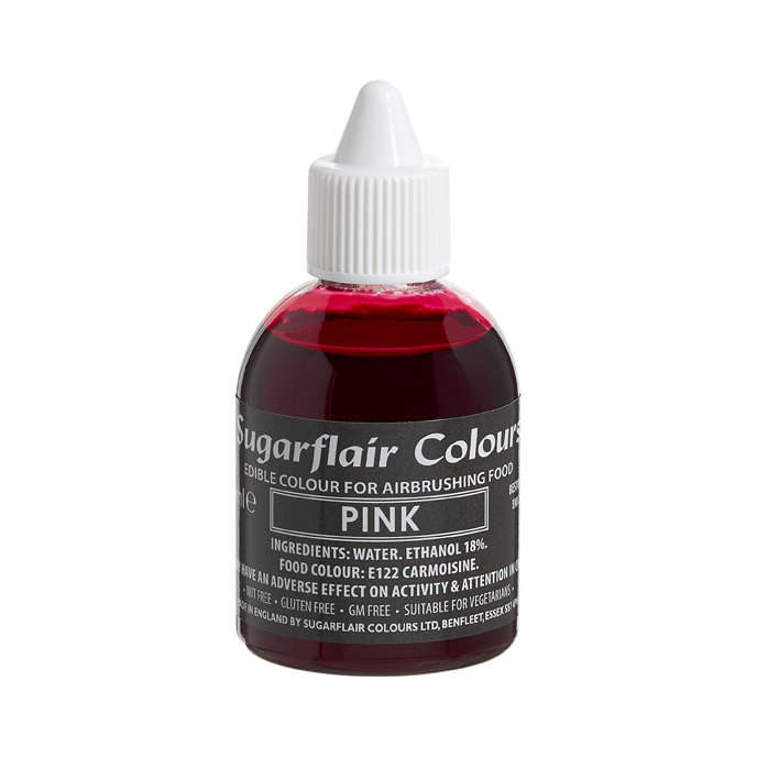 Sugarflair Airbrush Edible Liquid Food Colouring for Airbrushing - Pink 60ml
