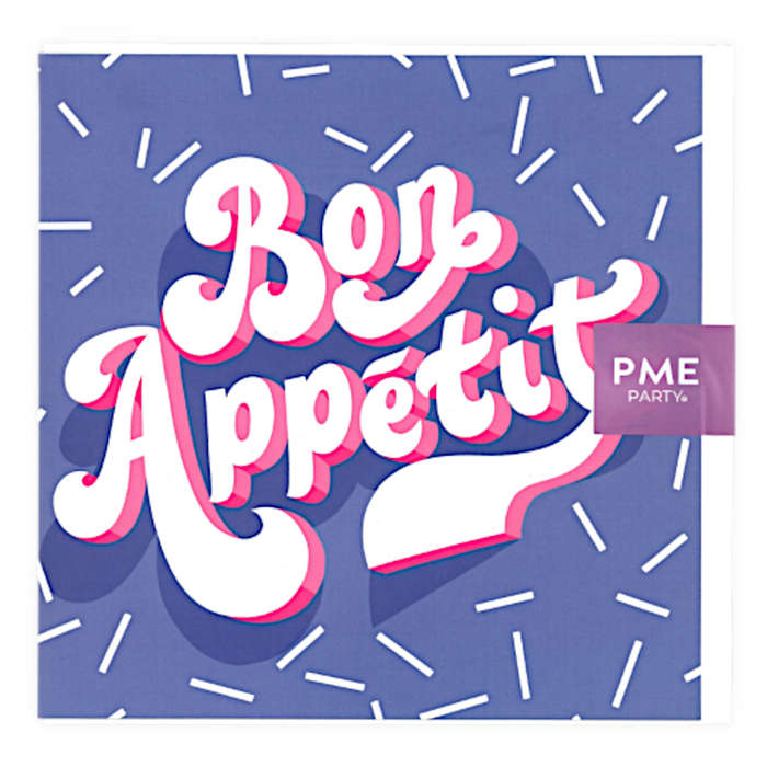 PME Greetings Cards with Envelope for Cakes - Bon Appetit