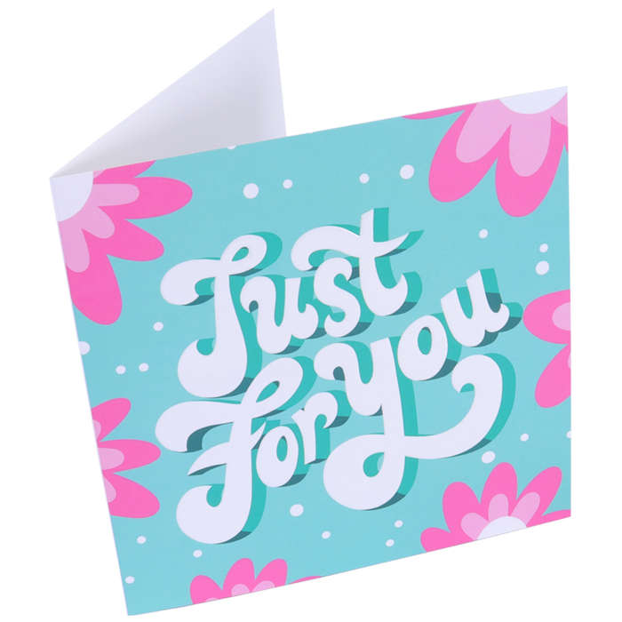 PME Greetings Cards with Envelope for Cakes - Just For You Green