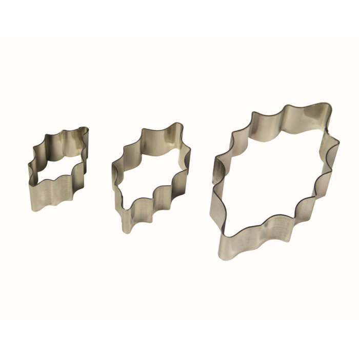PME 3pk HOLLY LEAF Cut Out Stainless Steel Icing Cutters Sugarcraft Cake Dec