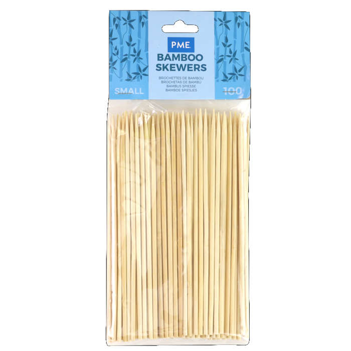 PME Bamboo Skewers - Small 6" - Pack of 100 - for Barbeques, Fruit, Marshmallows