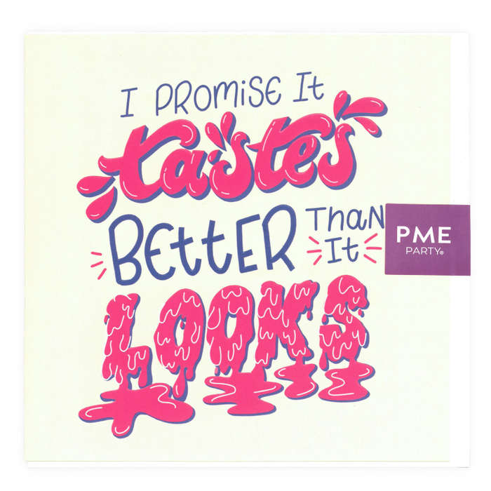PME Greetings Cards with Envelope for Cakes - Tastes Better Than It Looks