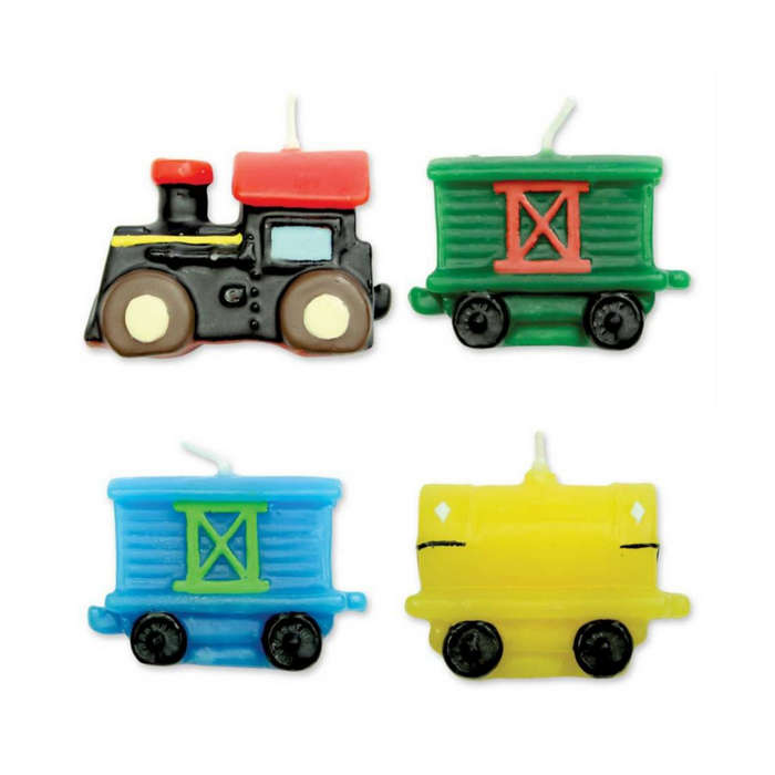 PME 4 Set TRAINS Candles Birthday Boys Party Cake Decorating