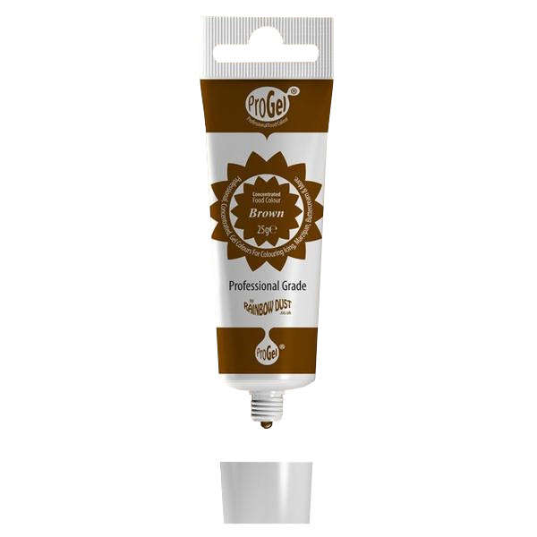 Rainbow Dust BROWN ProGel Icing Colour Paste Gel Food Cake Colouring Sugarcraft