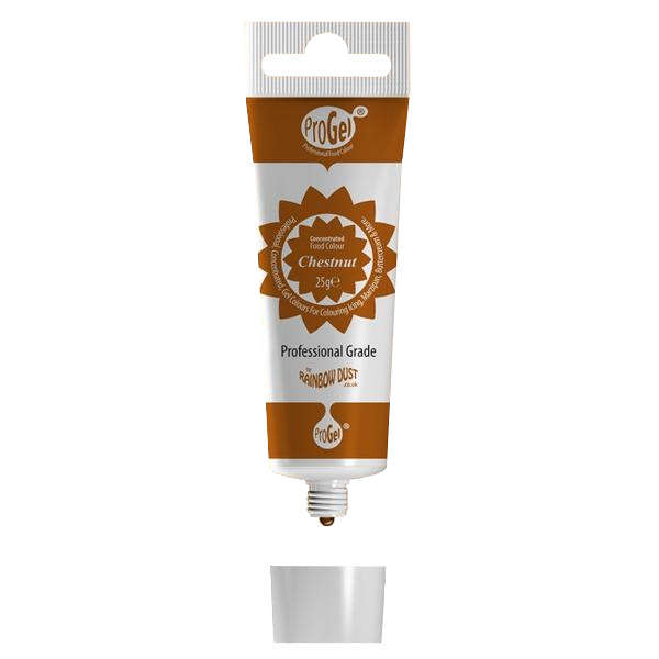 Rainbow Dust CHESTNUT BROWN ProGel Icing Colour Paste Gel Food Cake Colouring