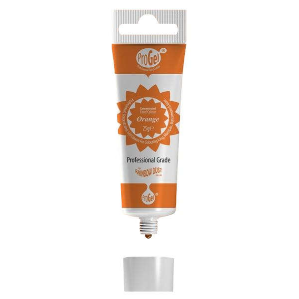 Rainbow Dust ORANGE ProGel Icing Colour Paste Gel Food Cake Colouring Sugarcraft