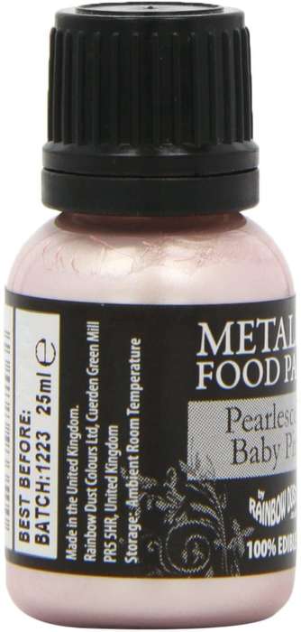Rainbow Dust Edible Food Paint METALLIC PEARLESCENT BABY PINK Cake Decorating