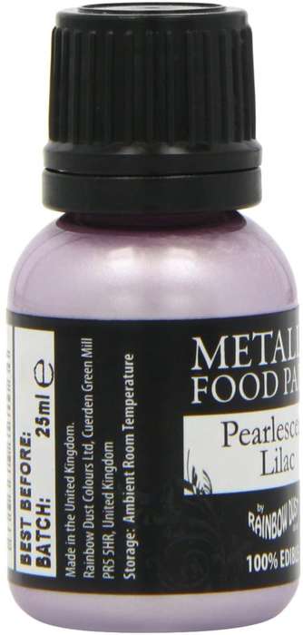 Rainbow Dust Edible Food Paint METALLIC PEARLESCENT LILAC For Cake Decorating