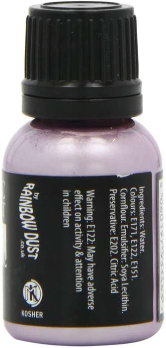 Rainbow Dust Edible Food Paint METALLIC PEARLESCENT LILAC For Cake Decorating