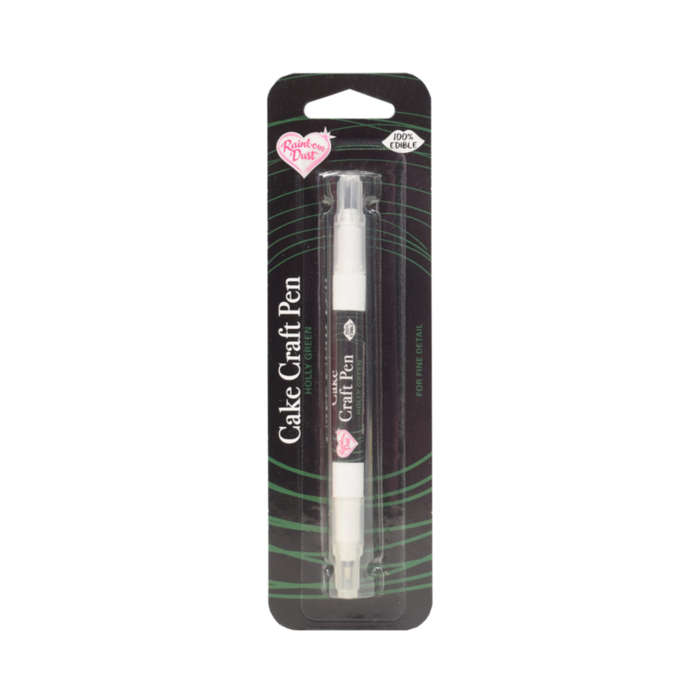 Rainbow Dust Cake Craft Pen Edible Food Colouring for Fine Detail - Holly Green