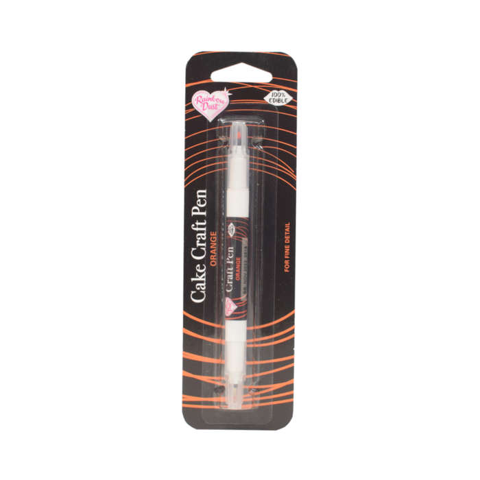 Rainbow Dust Cake Craft Pen Edible Food Colouring for Fine Detail - Orange