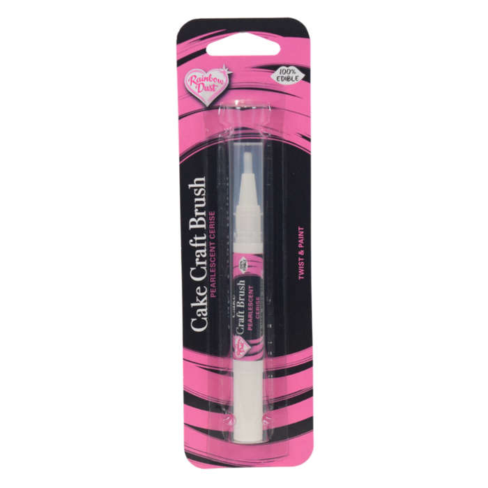 Rainbow Dust Cake Craft Brush - Pearlescent Cerise - Filled with Edible Paint