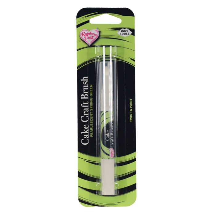 Rainbow Dust Cake Craft Brush - Pearlescent Spring Green - Edible Paint