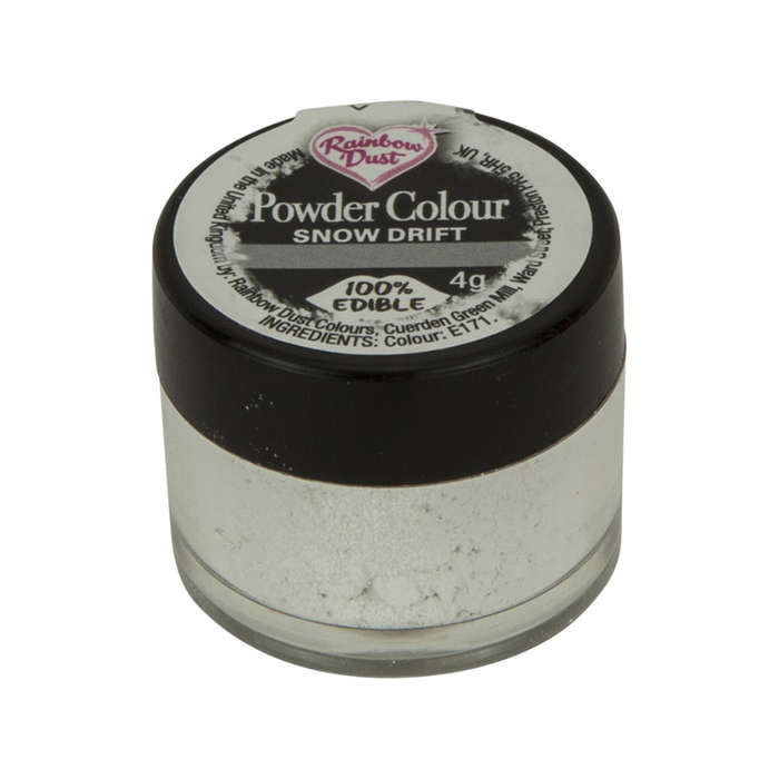 Rainbow Dust Powder Colour Edible Food Colouring For Cake Decoration- Snow Drift