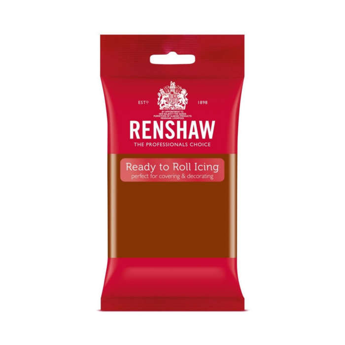 Renshaw Ready To Roll Icing Fondant Cake Regalice Sugarpaste 250g Dark Brown