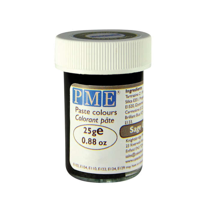 PME 25g SAGE GREEN Food Fondant Icing Colouring Paste Gel for Cakes Sugarcraft