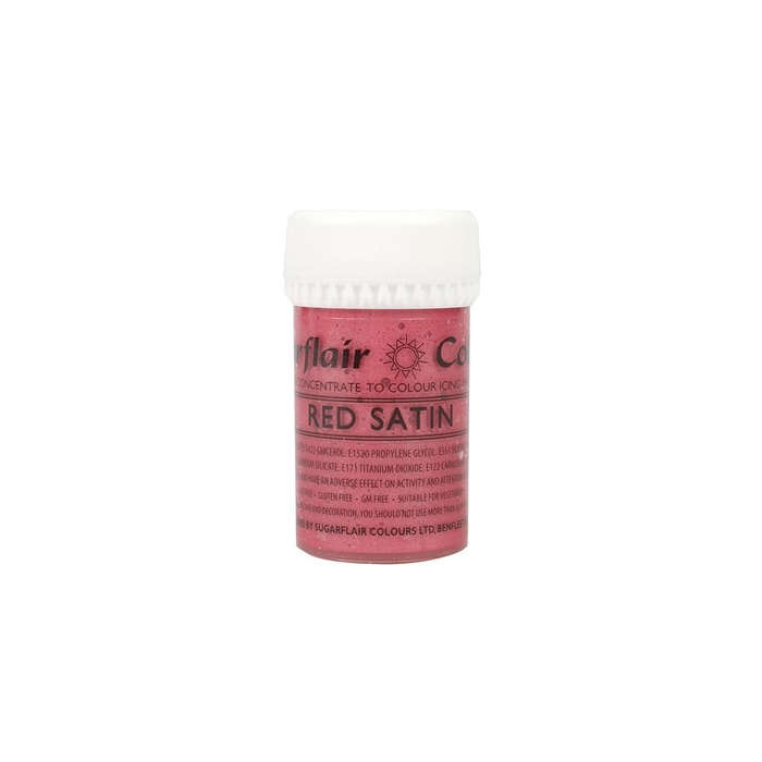 Sugarflair Satin Paste Concentrated Edible Food Colouring Gel Paste - Satin Red