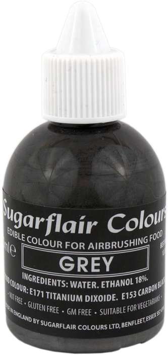 Sugarflair Airbrush Edible Liquid Food Colouring for Airbrushing - Grey 60ml