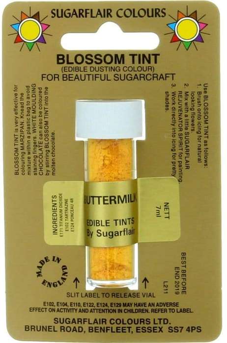 Sugarflair Buttermilk Edible Blossom Tints Food Colour Colouring Dust Powder