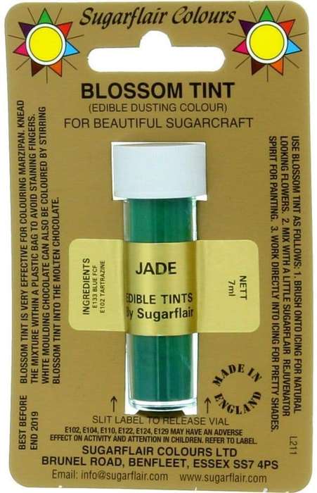 Sugarflair Jade Edible Blossom Tints Food Colour Colouring Dust Powder